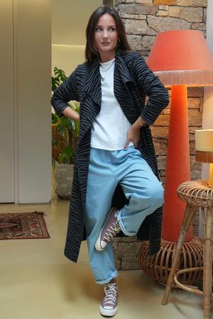 Darling Knit Trench Graphite